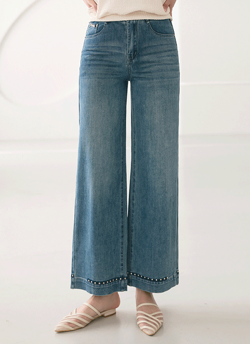 Luxe Stud Wide Jeans