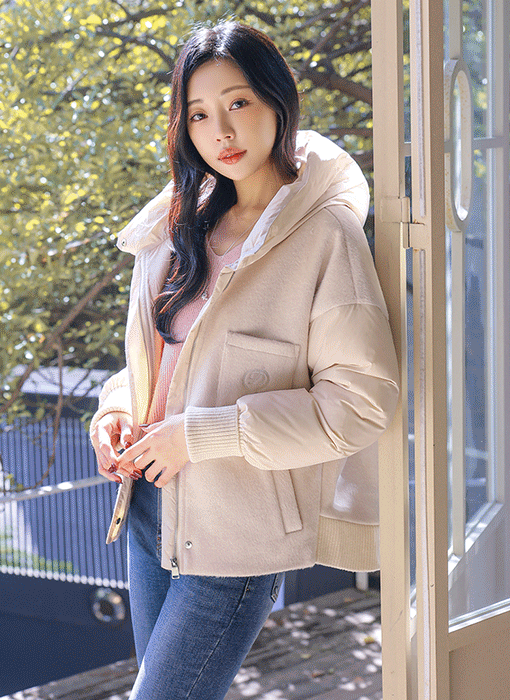 [The Onme] Warm Blend Hooded Down Jacket