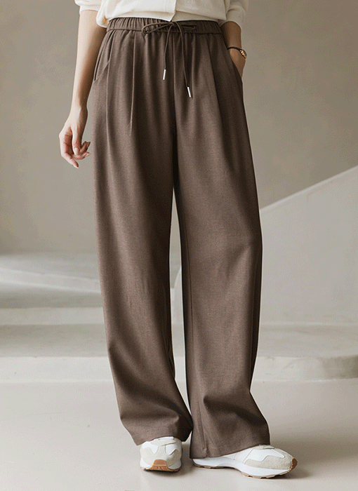 [The Onme] Double Pleat Wide Banding Pants