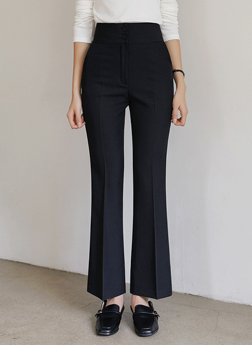 [The Onme] High-Waist Slim Fit Boot-Cut  Slacks