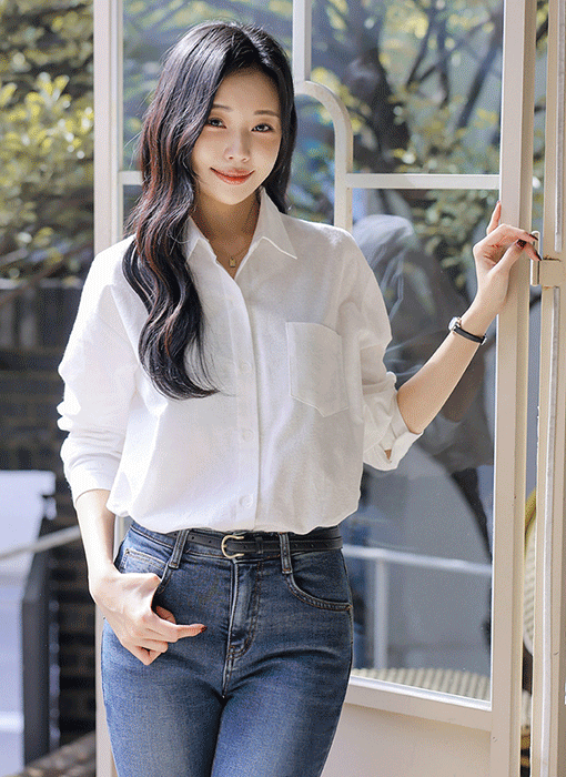 [The Onme] (4 Colors) Soft Peach Brushed Cotton Shirt