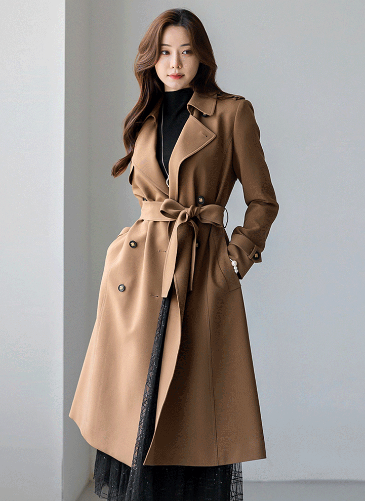 [LouisAngel] Perfect Line Belted Trench Coat