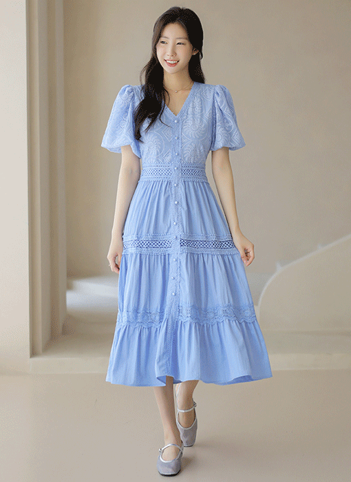 [Special Price] Ethnic Lace Horizon Flare Dress
