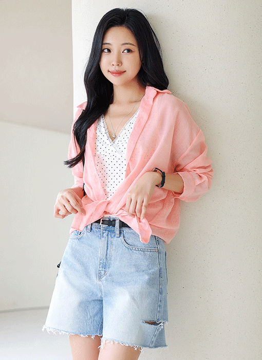 [The Onme] (6 Colors) Vivid Pop Loose Fit Shirt