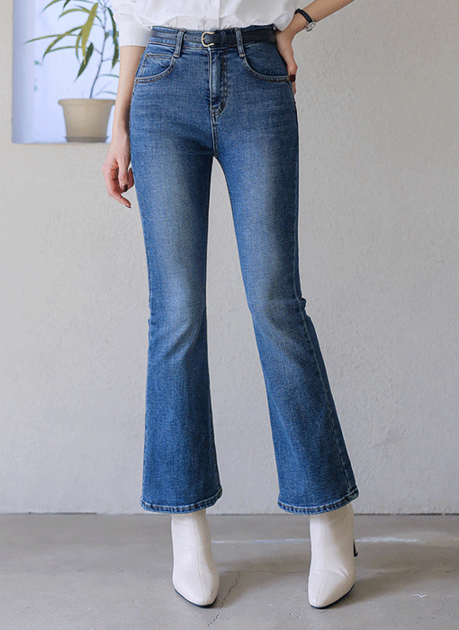 [The Onme] Hidden Banding Slim Boot-cut Jeans