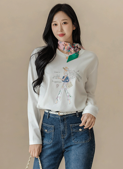 [LouisAngel] Pastel Sparkle Girl Graphic Tee