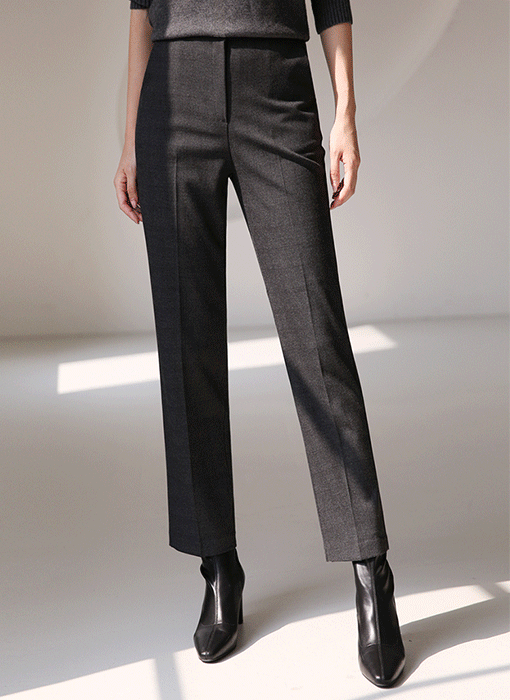 Slim Straight Tartan Slacks