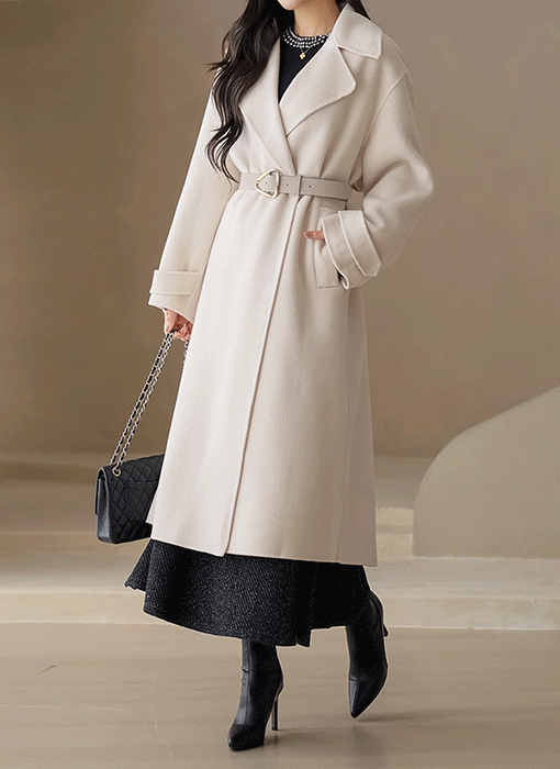 Classic Luxe Wool Tailored Belt Coat