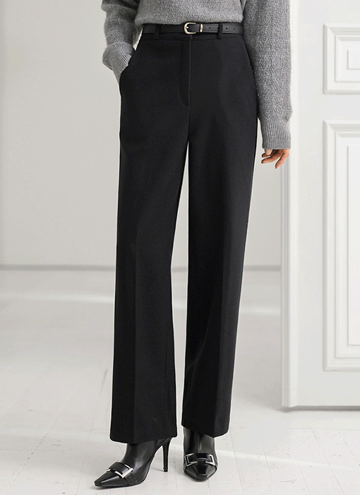 Warm Ease Brushed Wide Slacks