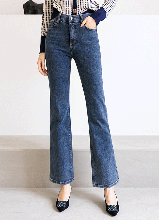 Mid Rise Semi Boot-Cut Jeans