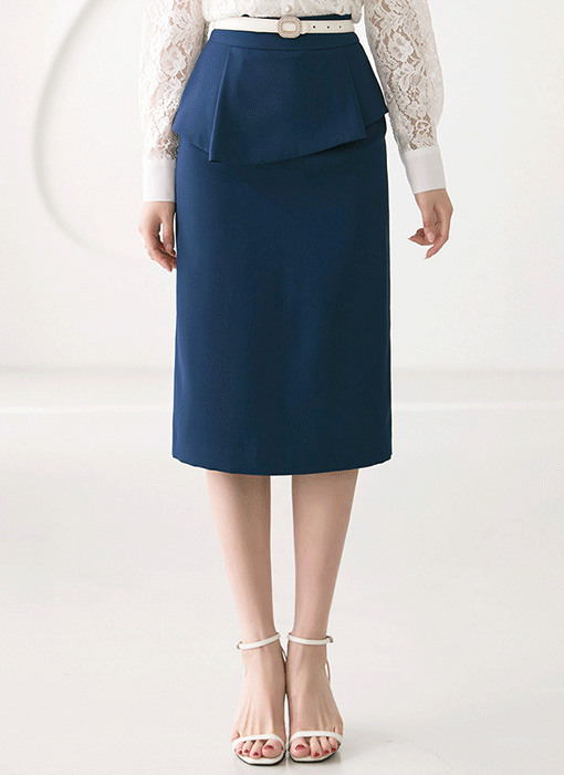 Grace Layered Peplum H-Line Skirt