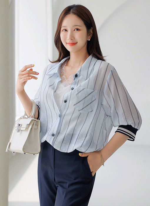 Breeze Stripe 2-Way Shirt Jacket