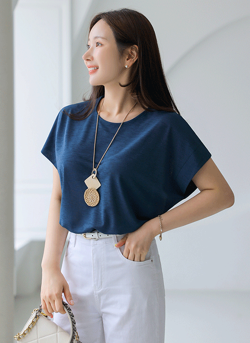 (7 Colors) Breeze Touch Slub Tee