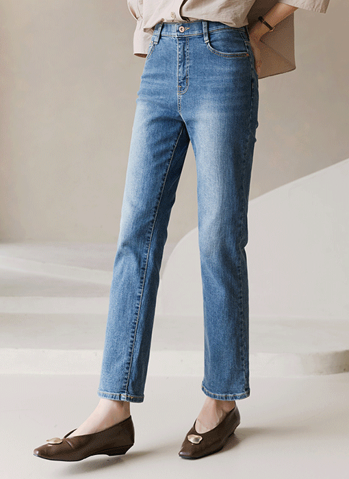 [The Onme] Slim Straight Stretch Jeans