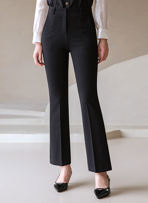 Slim Fit Boot-cut Stretch Slacks