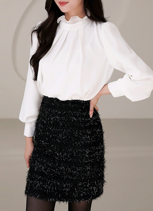 [LouisAngel] Spark Edition Wool-Blend Skirt