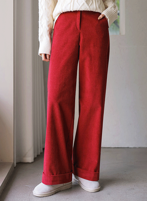 [The Onme] Cozy Wide-Leg Corduroy Pants