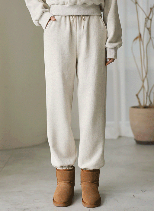 [The Onme] (5 Colors) Drawstring Waist Fleece-Lined Jogger Pants
