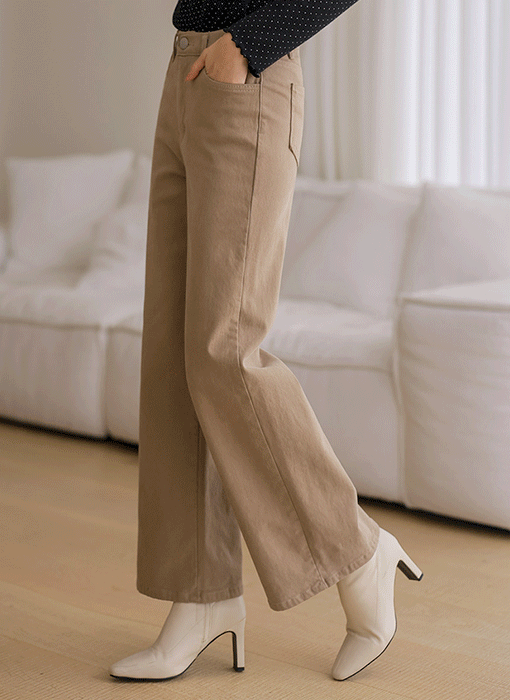 [The Onme] Warm Stretch Wide Cotton Pants
