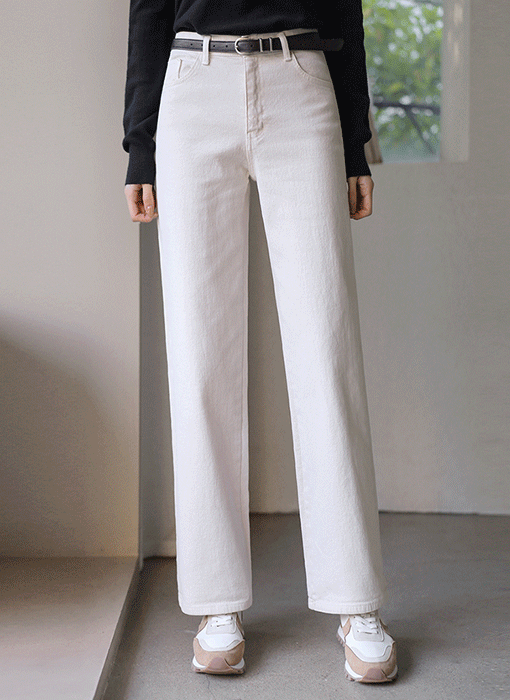 [The Onme] Warm Garment Wash Wide Cotton Pants