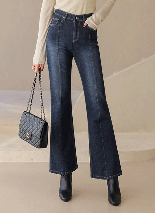 Slim Line Warm Boot-cut Jeans