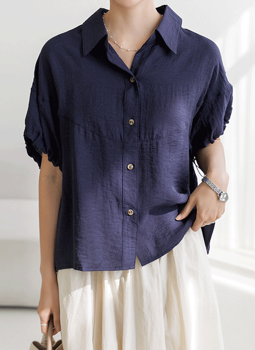 [The Onme] Soft Drape String Blouse