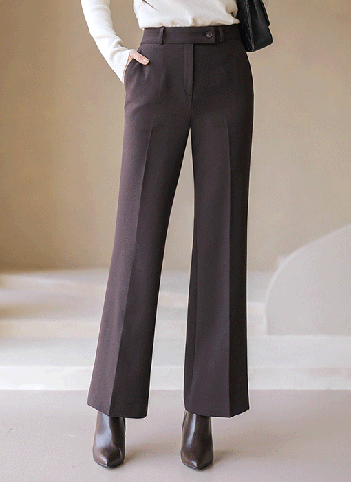 Winter Soft-Lined Semi Wide Leg Slacks