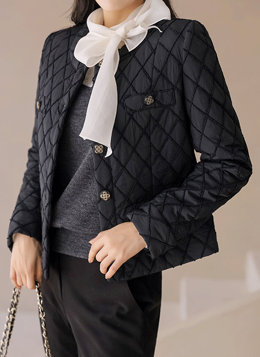Petite Luxe Embroidered Quilting Jacket