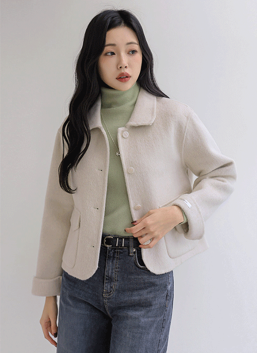 [The Onme] (5 Colors) Soft Touch Wool Handmade Jacket