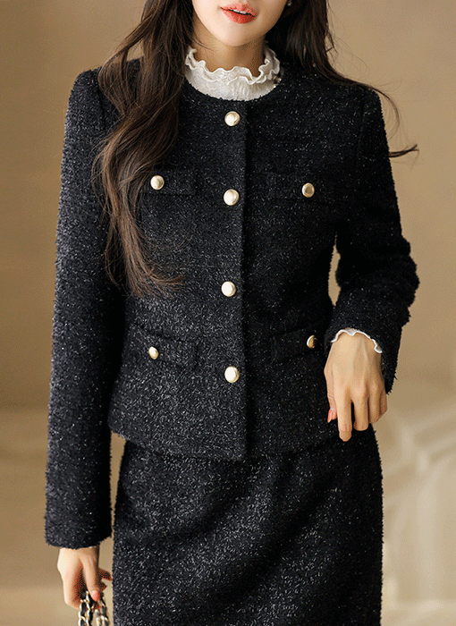 Radiant Metallic Tweed Jacket