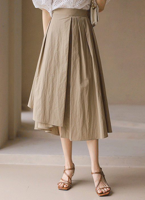 Breeze Layered Pleat Midi Skirt