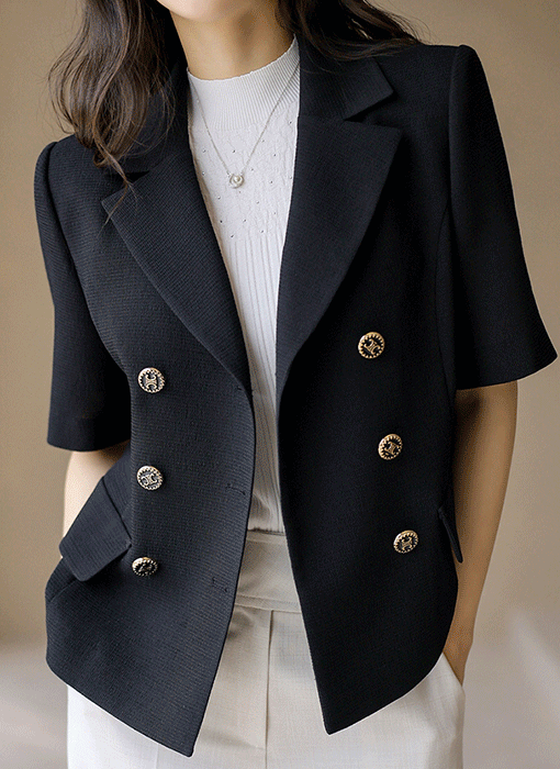 [LouisAngel] Grace Double-Breasted Belted Jacket