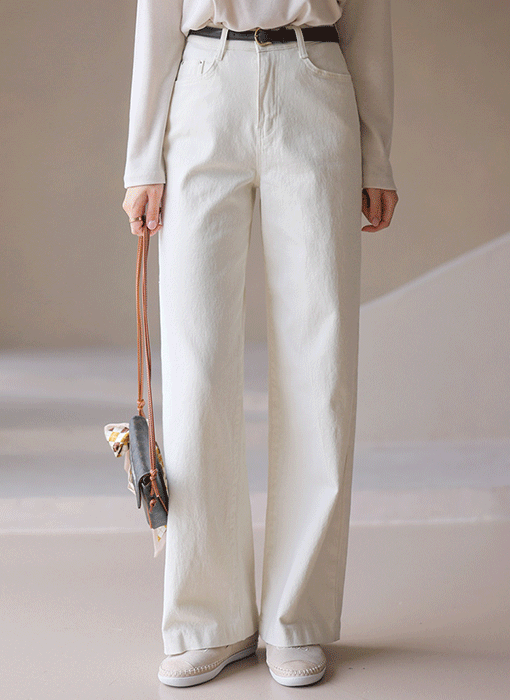 Clean-Fit Straight-Leg Cotton Pants
